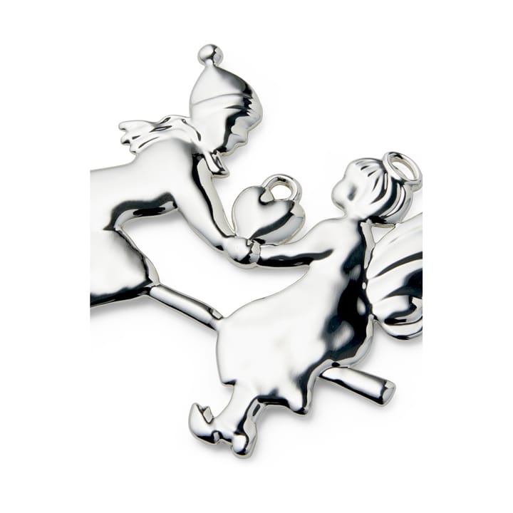 Decorazione natalizia Karen Blixen angeli sull'altalena, Placcato argento Rosendahl