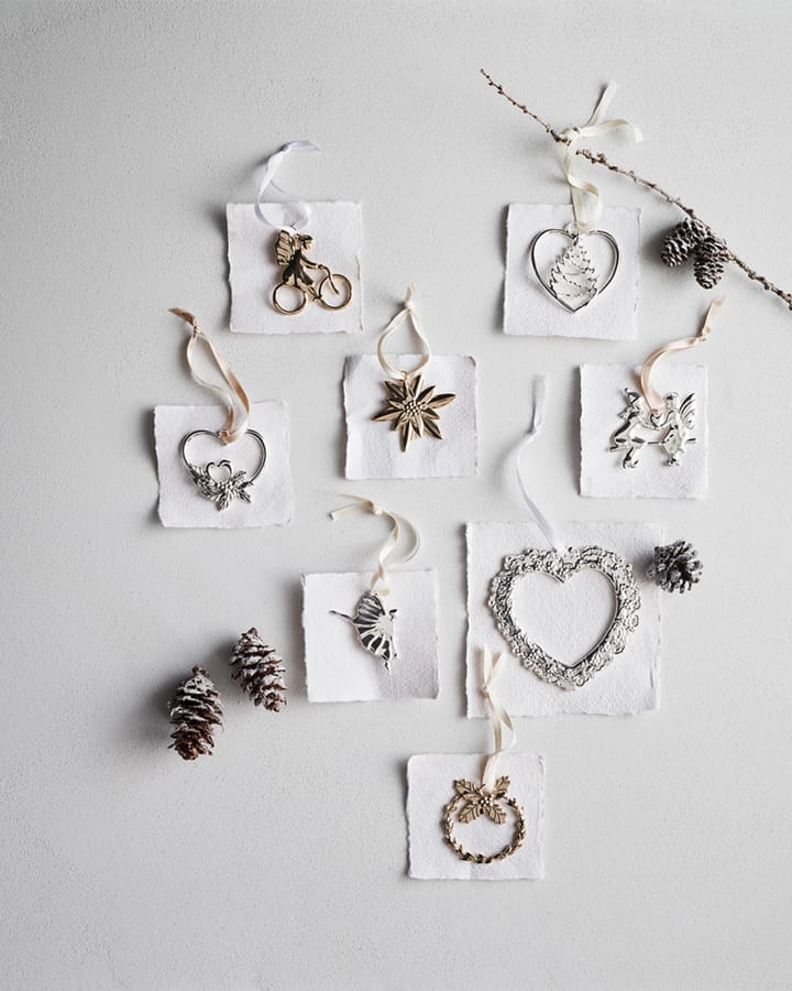 Decorazione natalizia Karen Blixen angeli sull'altalena, Placcato argento Rosendahl