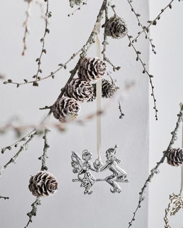 Decorazione natalizia Karen Blixen angeli sull'altalena - Placcato argento - Rosendahl