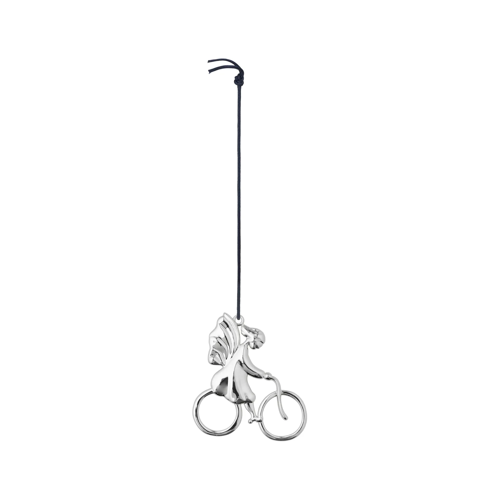 Decorazione natalizia Karen Blixen Angelo su bicicletta, Silver Rosendahl