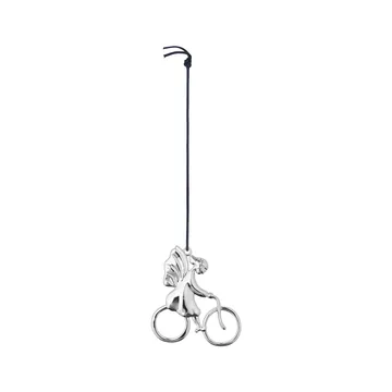 Decorazione natalizia Karen Blixen Angelo su bicicletta - Silver - Rosendahl