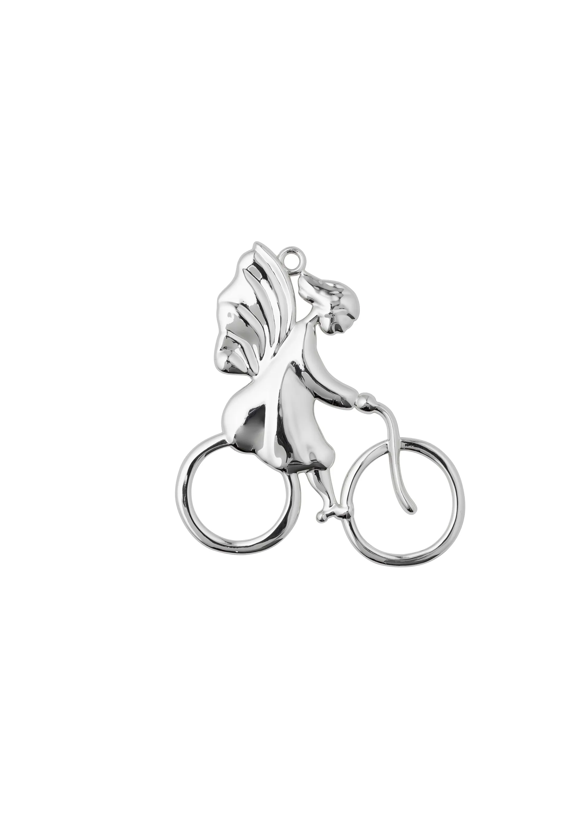 Decorazione natalizia Karen Blixen Angelo su bicicletta, Silver Rosendahl