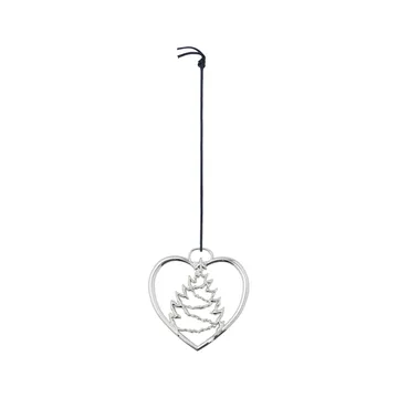 Decorazione natalizia Karen Blixen Cuore con albero di Natale - Silver - Rosendahl