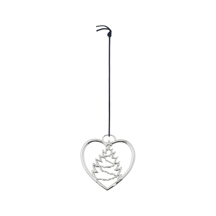 Decorazione natalizia Karen Blixen Cuore con albero di Natale, Silver Rosendahl