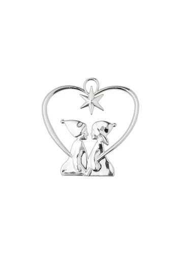 Decorazione natalizia Karen Blixen Cuore con bambino - Silver - Rosendahl