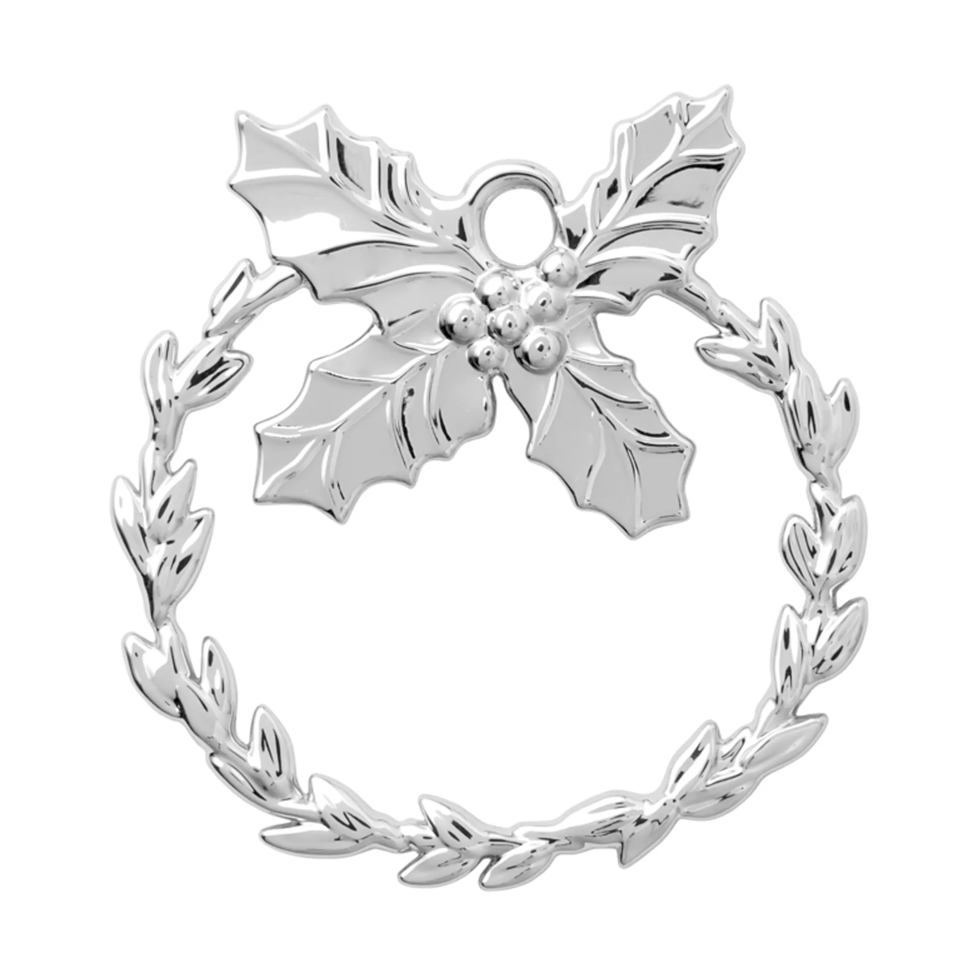 Decorazione natalizia Karen Blixen Holly, Placcato argento Rosendahl