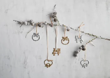 Decorazione natalizia Karen Blixen Holly - Placcato argento - Rosendahl