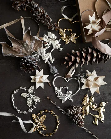 Decorazione natalizia Karen Blixen Holly - Placcato argento - Rosendahl