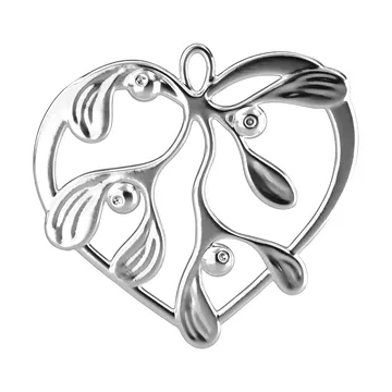 Karen Blixen sotto il vischio - Placcato argento, 6 cm - Rosendahl