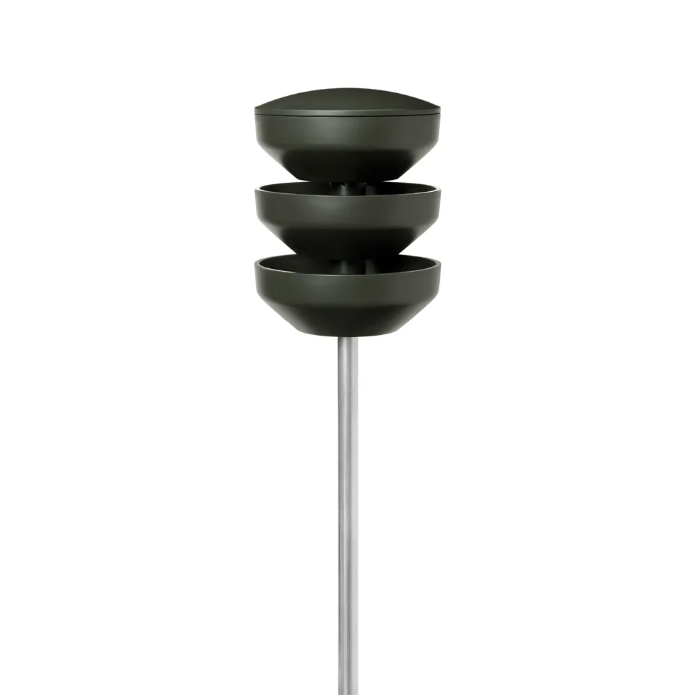 Mangiatoia per uccelli Rosendahl Birds, Verde, su supporto Rosendahl