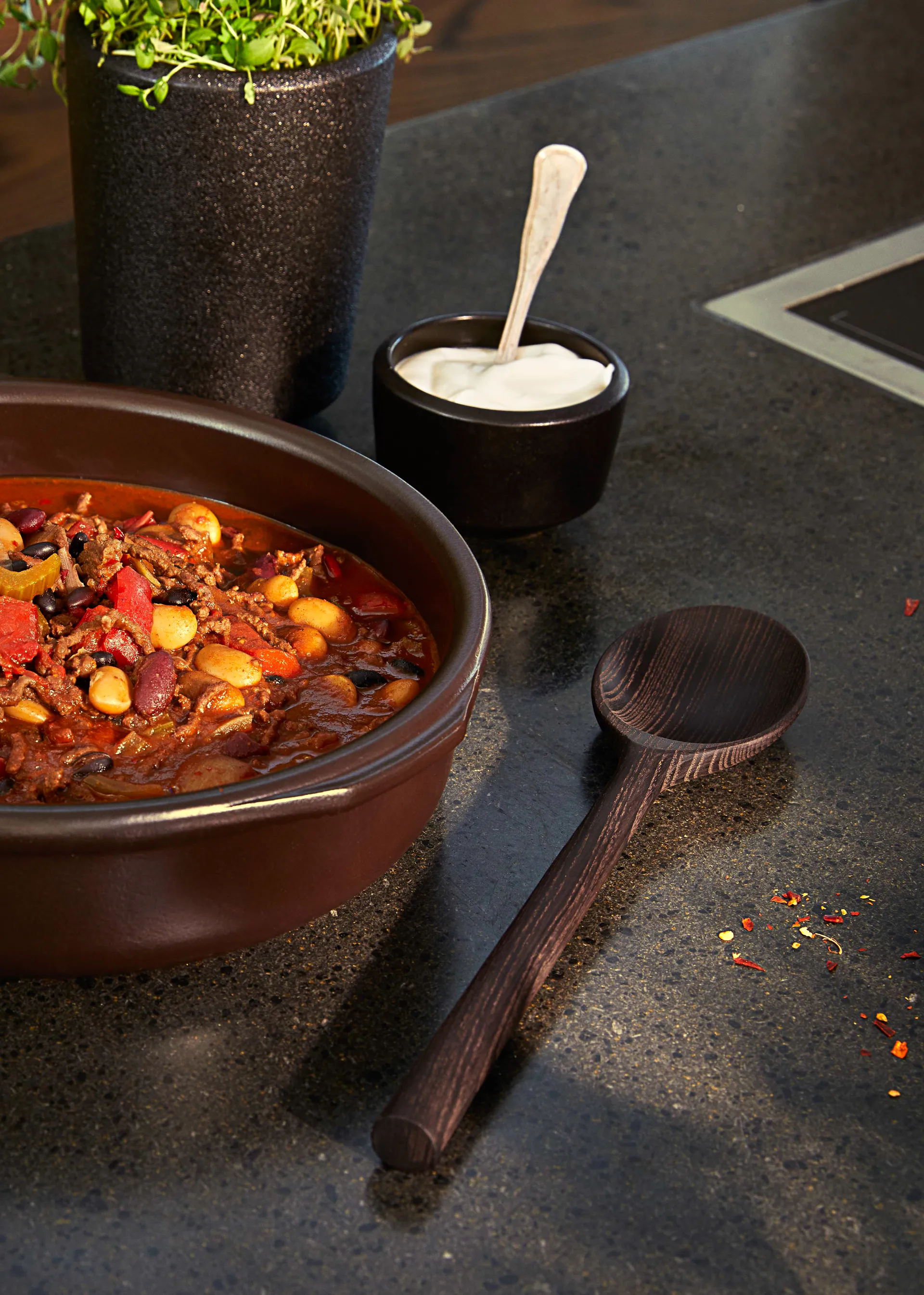 Mestolo in legno Rå, termoacciaio Rosendahl