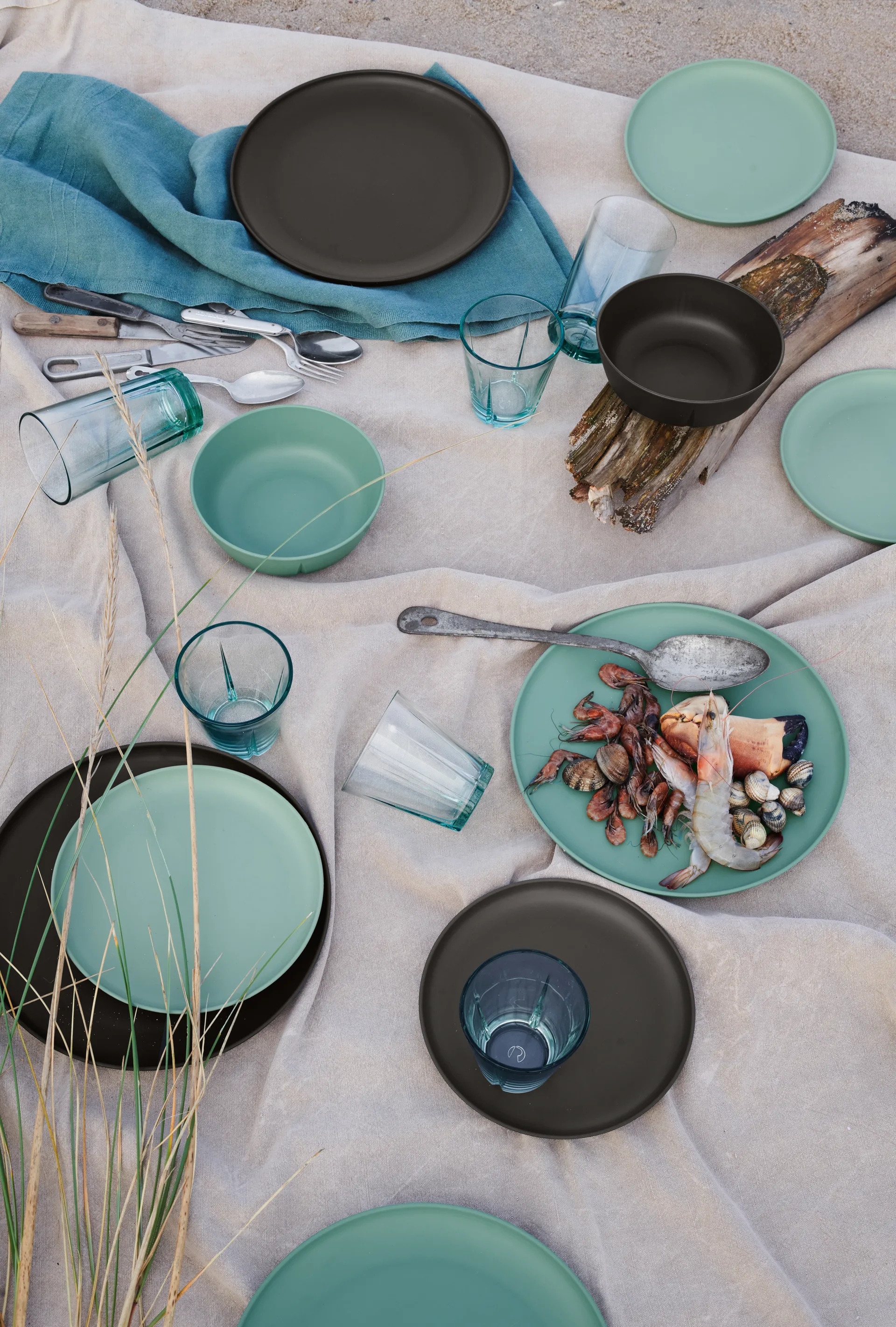 Piatto piano in melammina Grand Cru Take Ø 26 cm, confezione da 2, Grigio Rosendahl