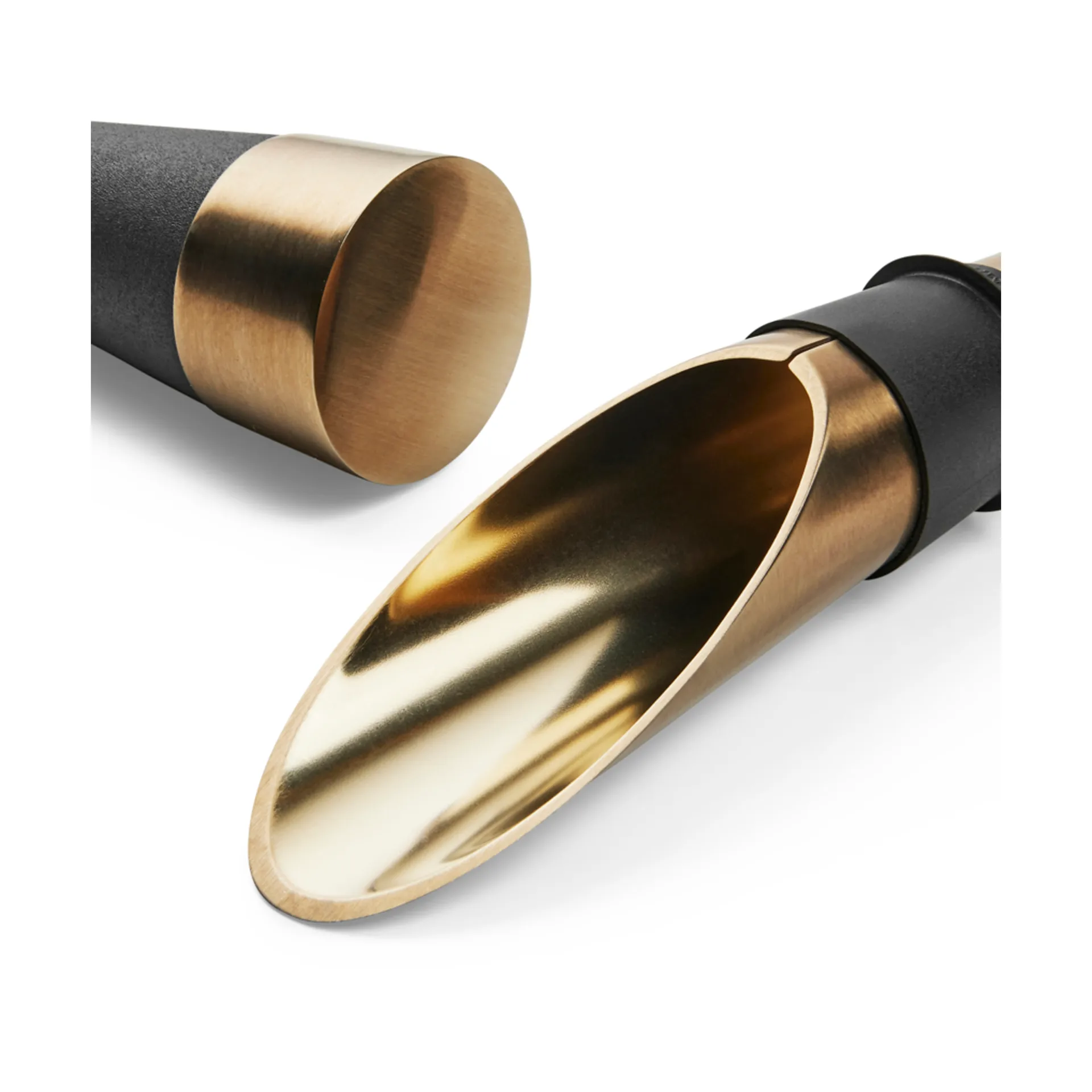 Tappo per bottiglia Grand Cru Bareware e beccuccio versatore, 2 pezzi, Nero, laminato in metallo Rosendahl