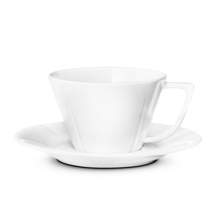 Tazza da tè Grand Cru con piattino - bianco - Rosendahl