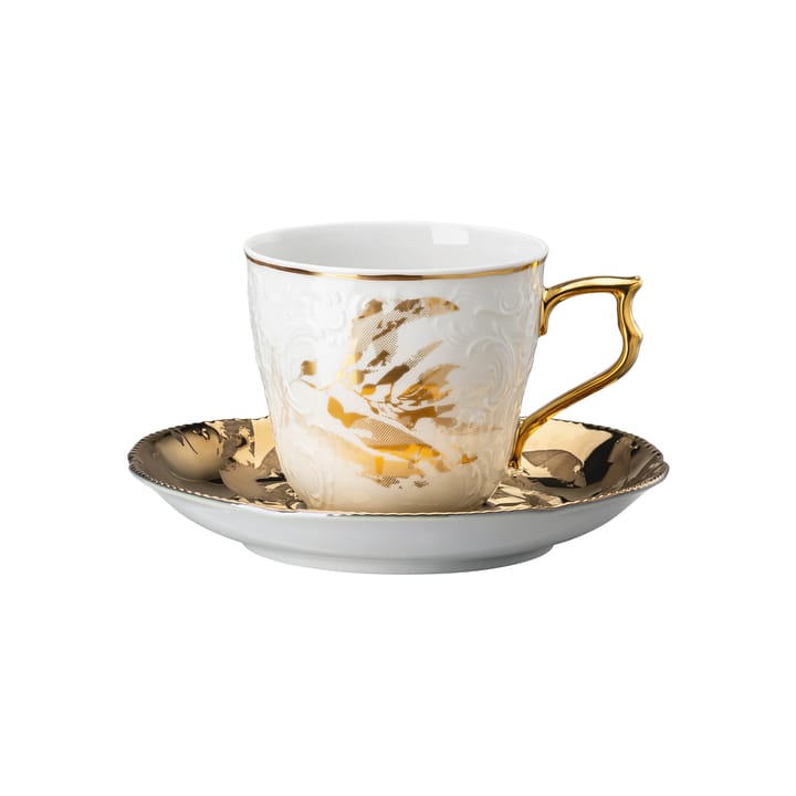 Tazza con piattino Rosenthal Heritage Midas  - bianco-oro - Rosenthal