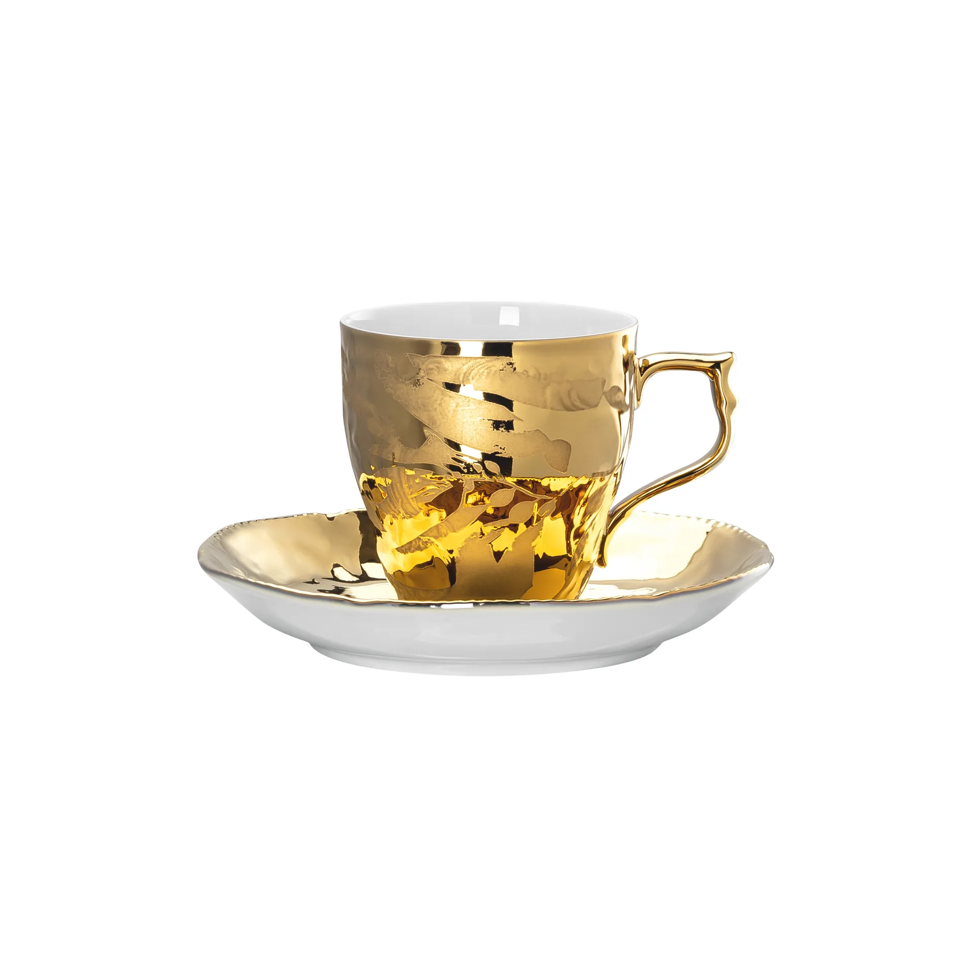 Tazza da espresso con piattino Rosenthal Heritage Midas , bianco-oro Rosenthal