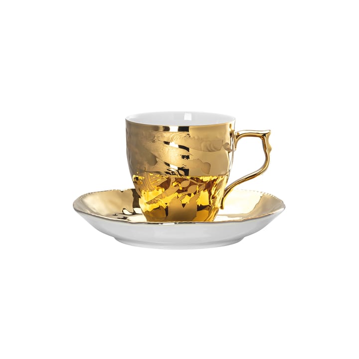 Tazza da espresso con piattino Rosenthal Heritage Midas  - bianco-oro - Rosenthal