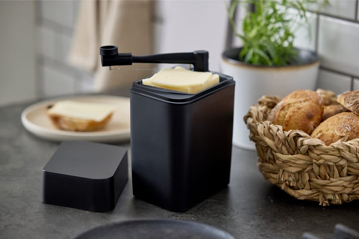 Cassetta per formaggi con tagliaformaggi Classic 16,5x10x19 cm, Nero Rosti