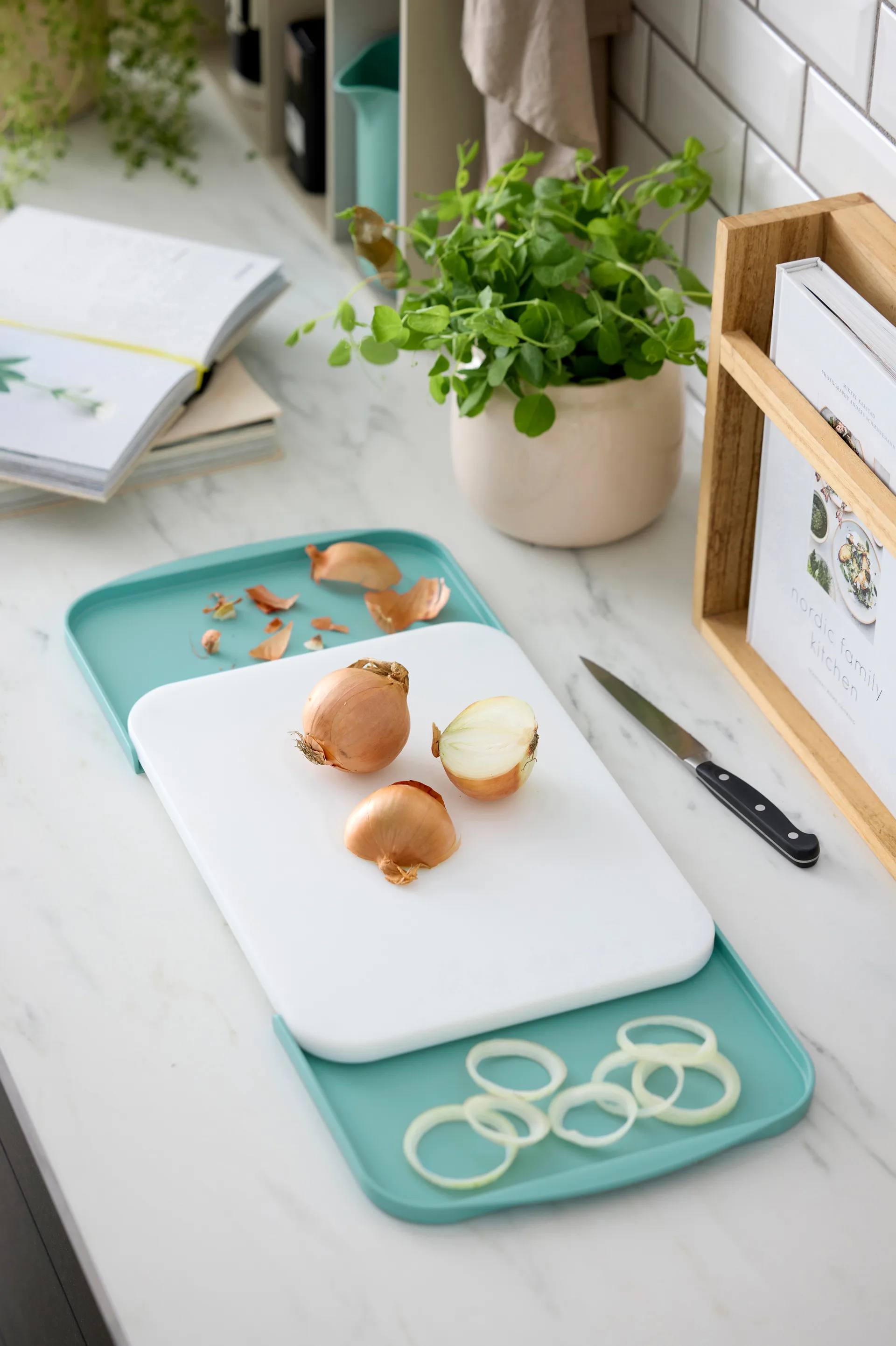 Separa tagliere con vassoi, Nordic green, 39x26 cm Rosti