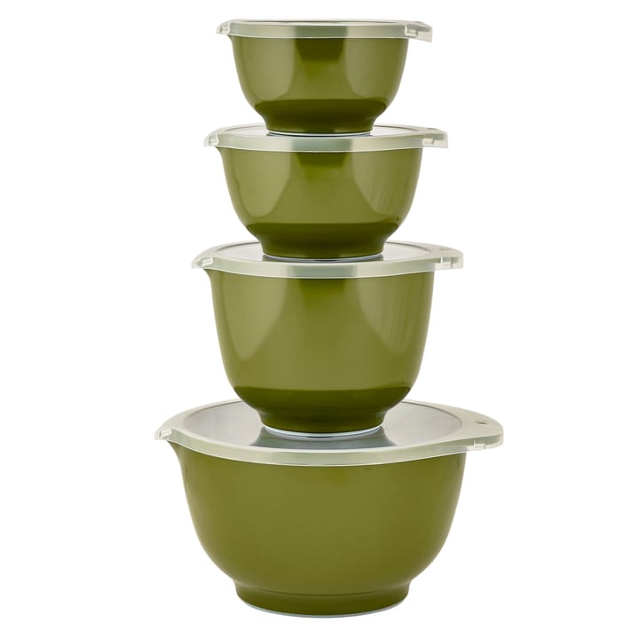 Set di ciotole con coperchio Margrethe confezione da 4 , olive Rosti