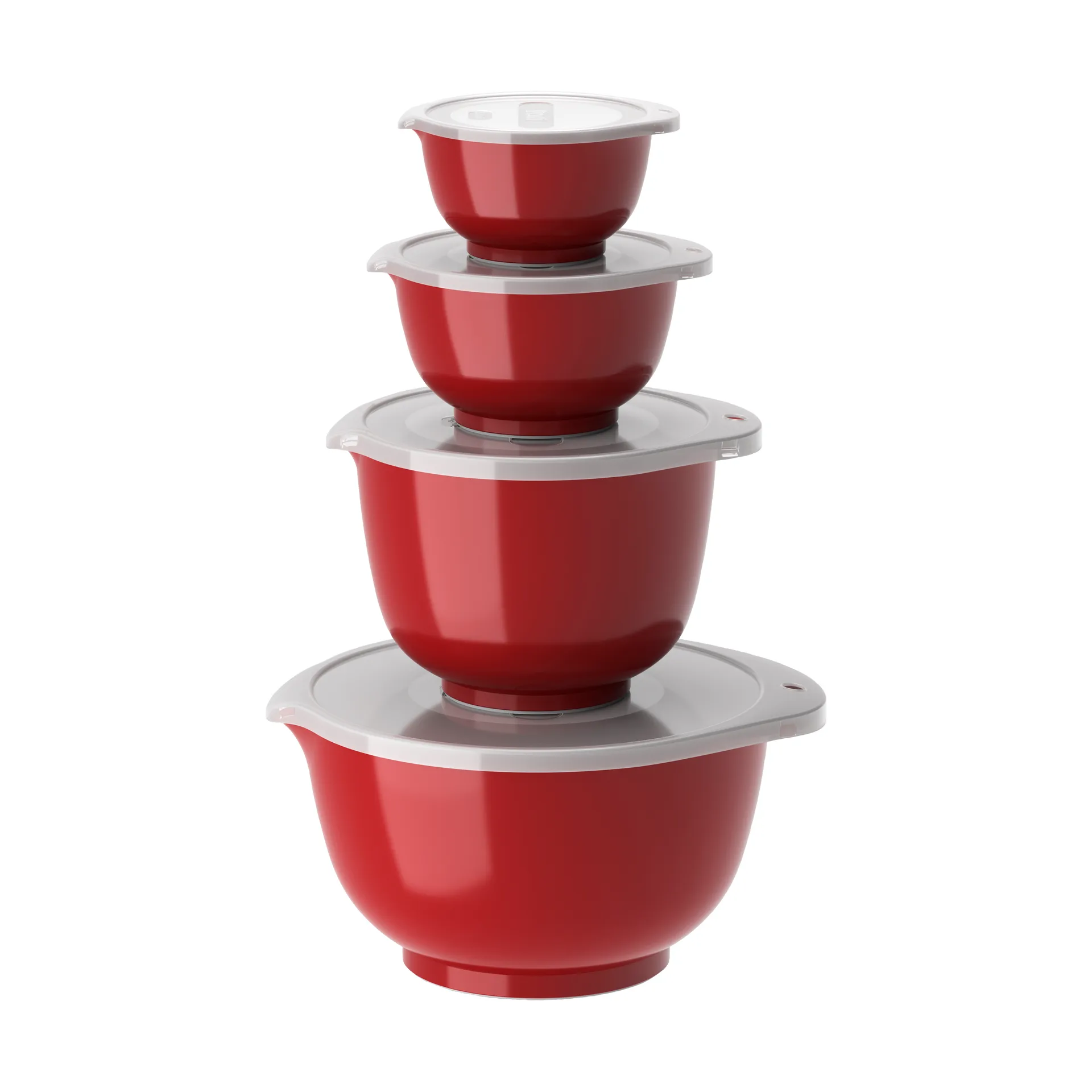 Set di ciotole Margrethe da 4 pezzi, Rosso Rosti