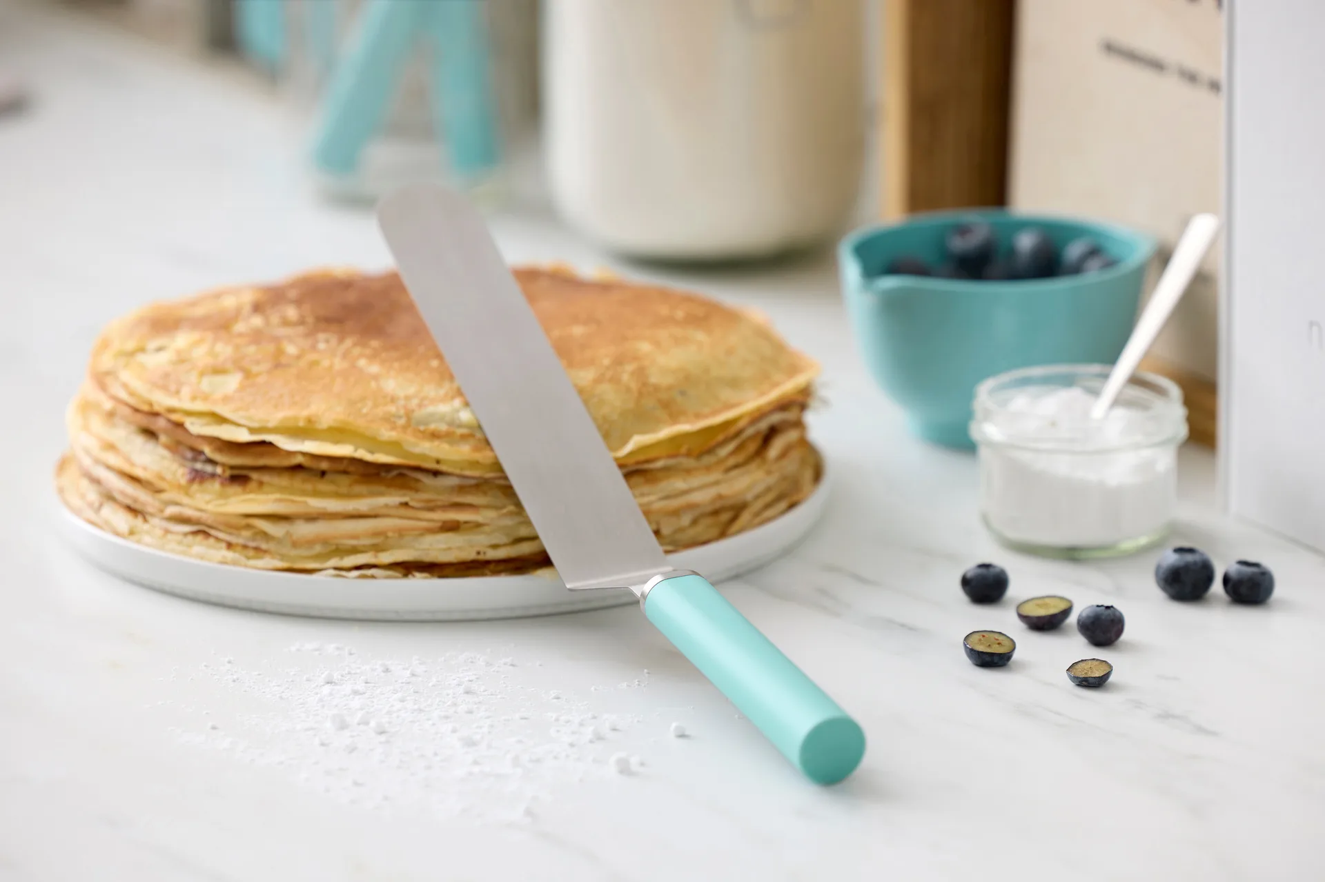 Spatola stretta Emma in acciaio 33 cm, Nordic green Rosti