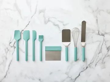 Spatola stretta Emma in acciaio 33 cm - Nordic green - Rosti