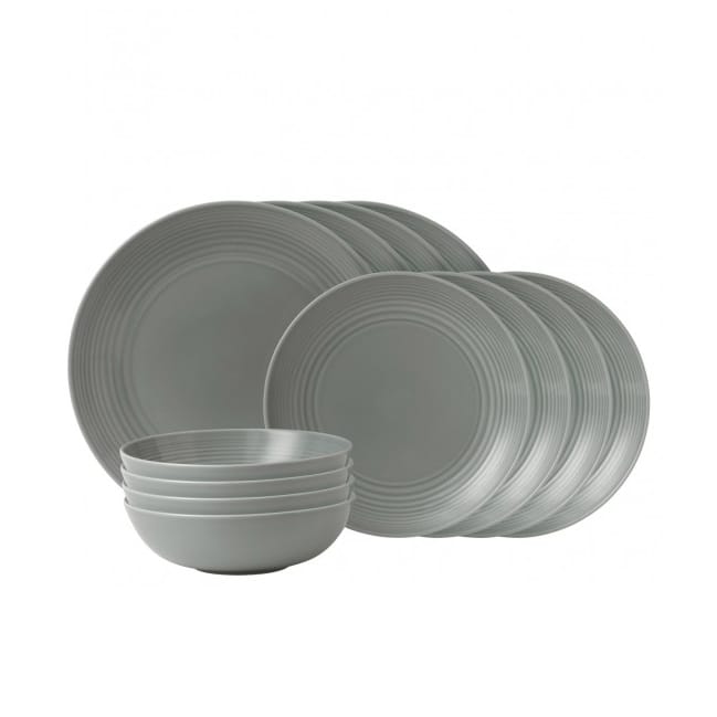 Servizio piatti Maze 12 pezzi - grigio scuro - Royal Doulton