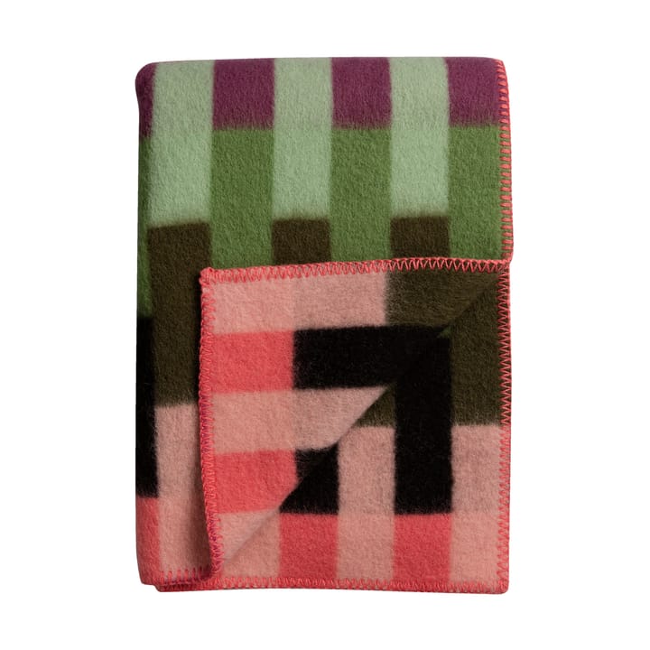 Coperta Åsmund bold 135x200 cm - Pink-green - Røros Tweed