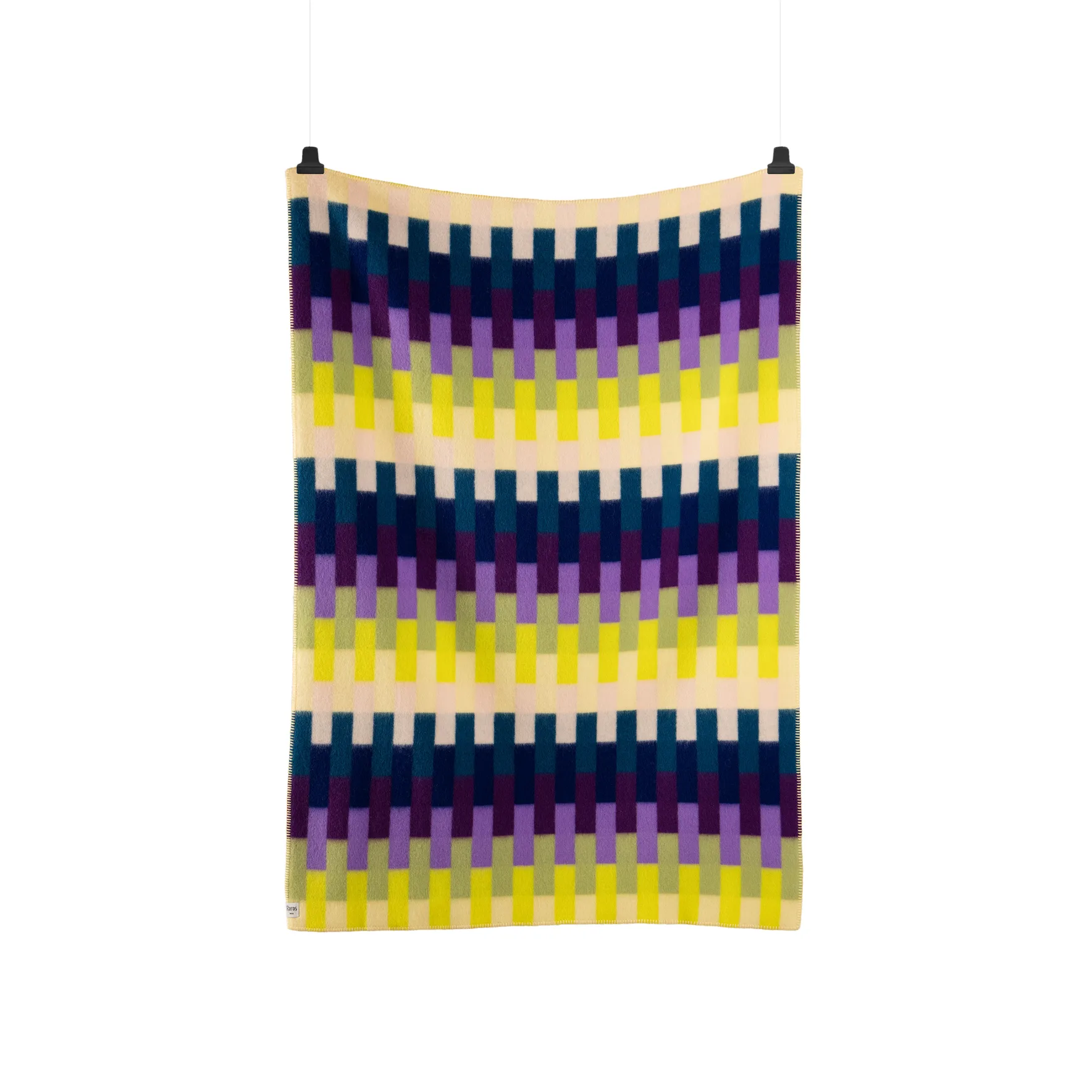 Coperta Åsmund bold 135x200 cm, Yellow-blue Røros Tweed