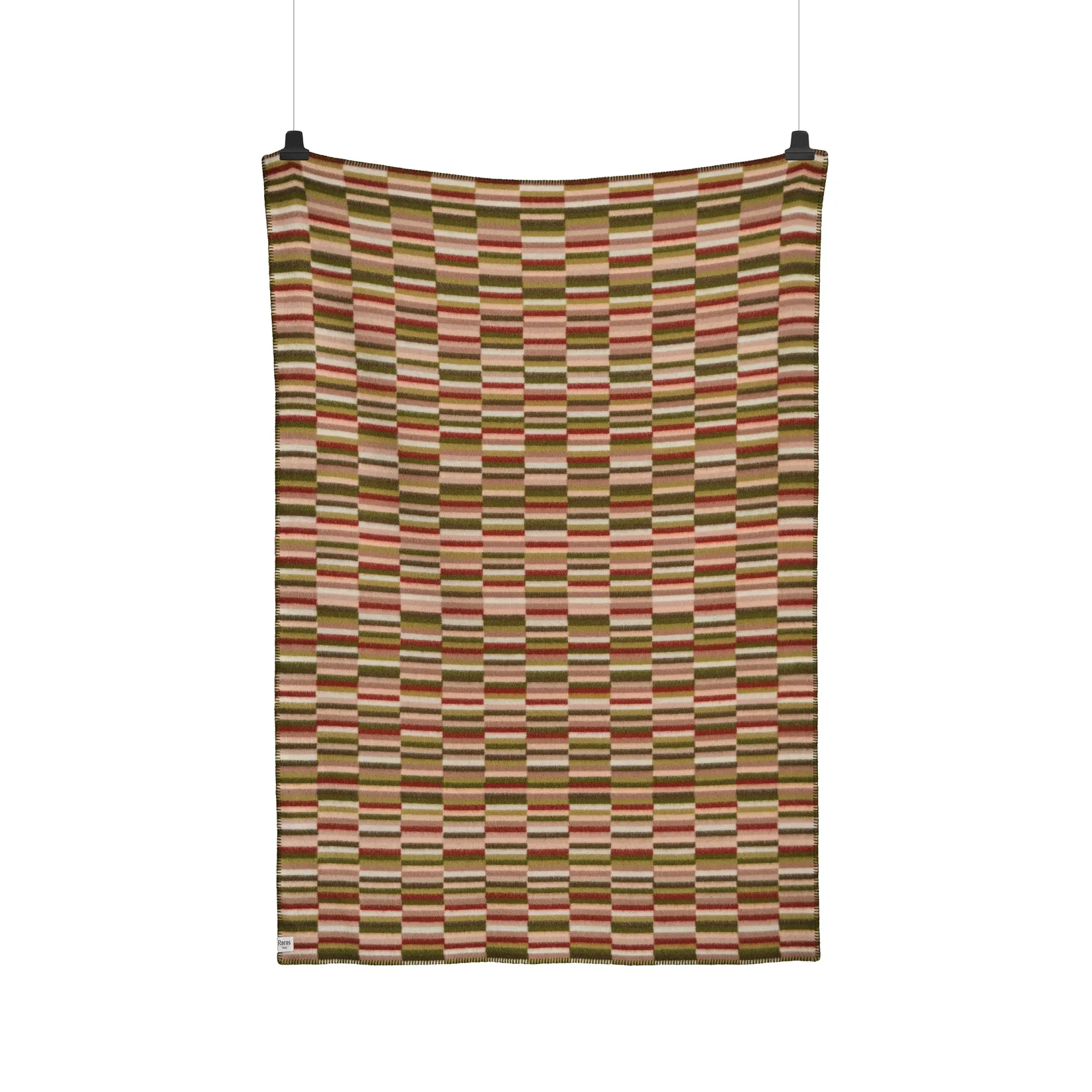 Coperta Ida 135x200 cm, Olive burgundy Røros Tweed