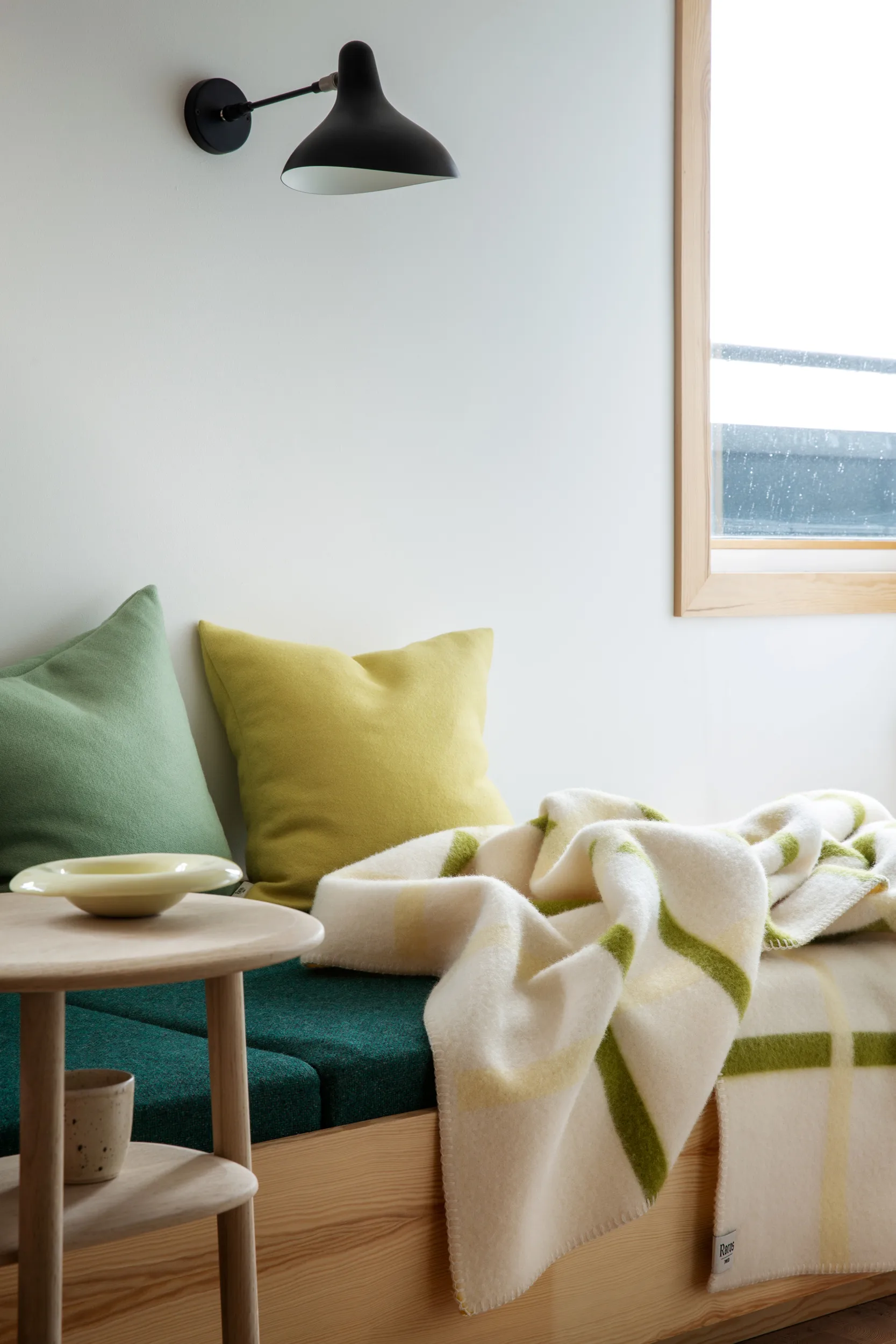 Coperta Knut 135x200 cm, Lime Røros Tweed