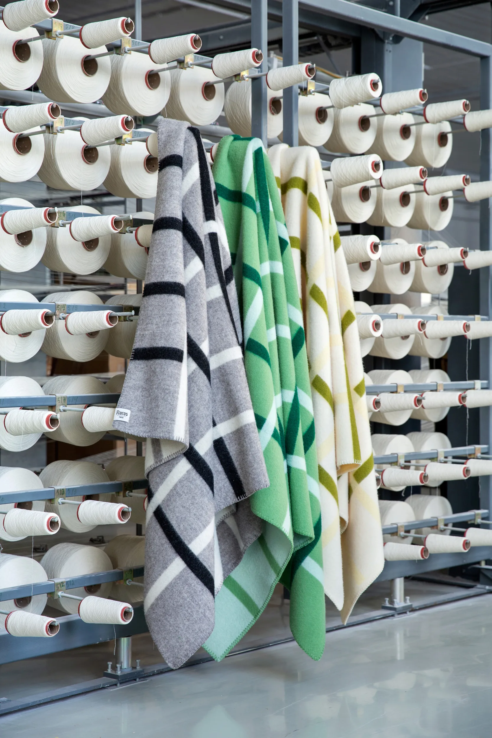 Coperta Knut 135x200 cm, Lime Røros Tweed