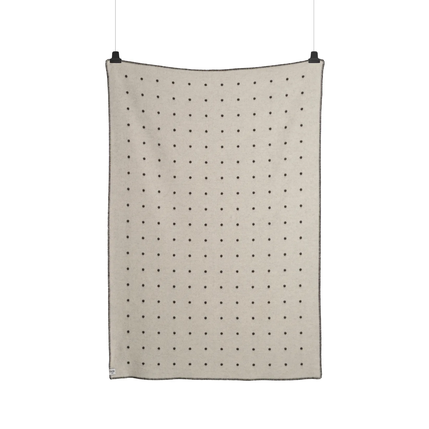 Coperta Pastille 135x200 cm, Black and white Røros Tweed