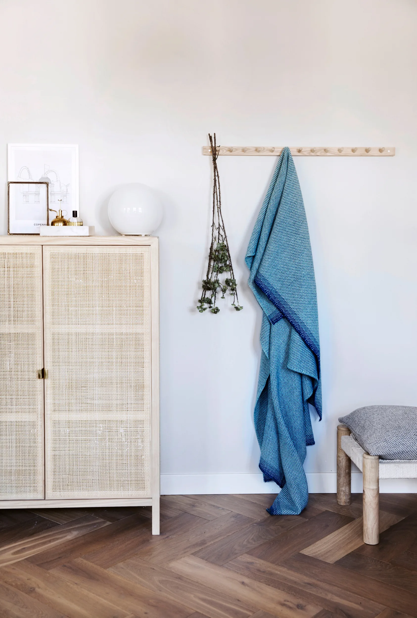 Coperta Una 150x200 cm, Blue Røros Tweed