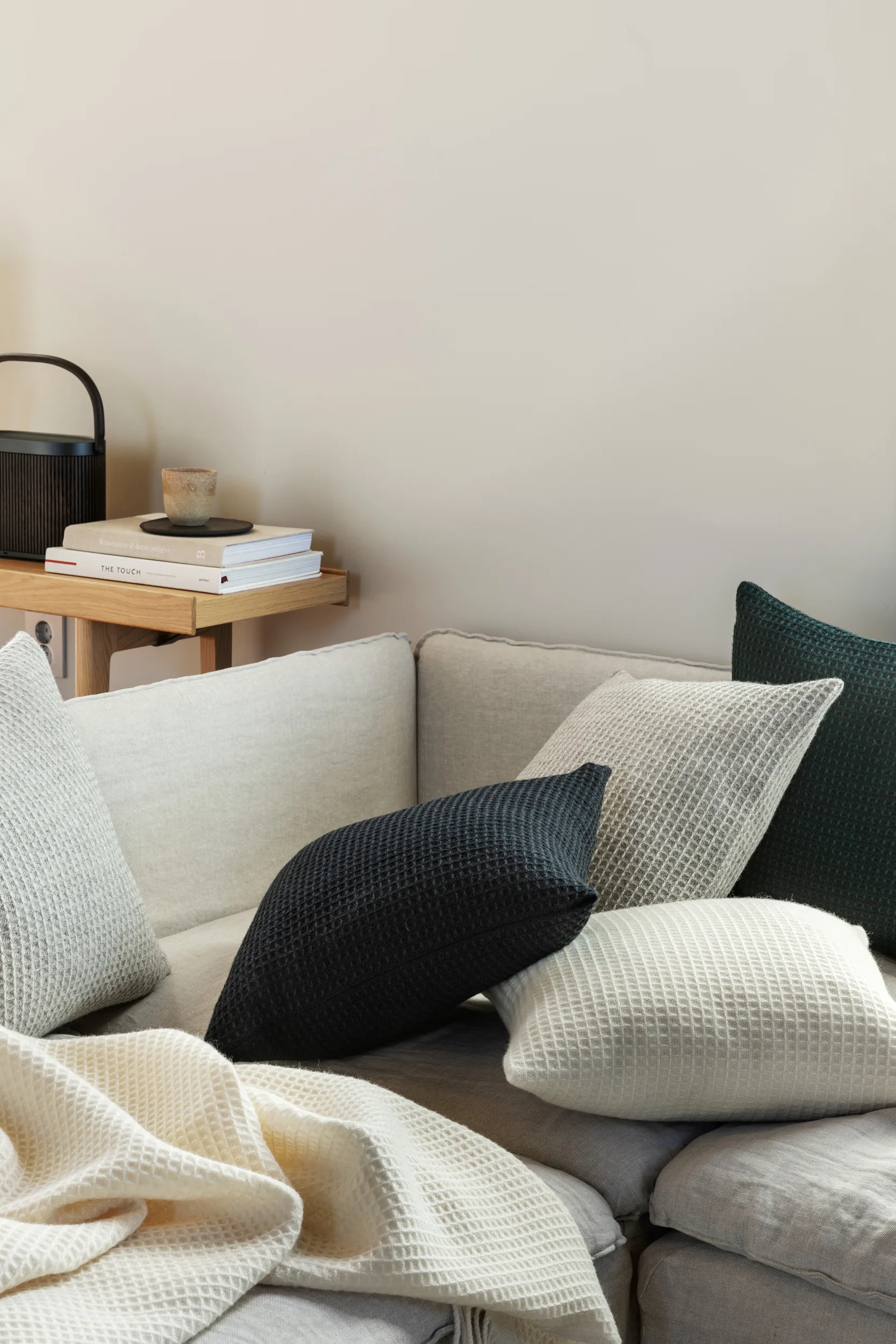 Cuscino Vega 50x50 cm, Naturale Røros Tweed