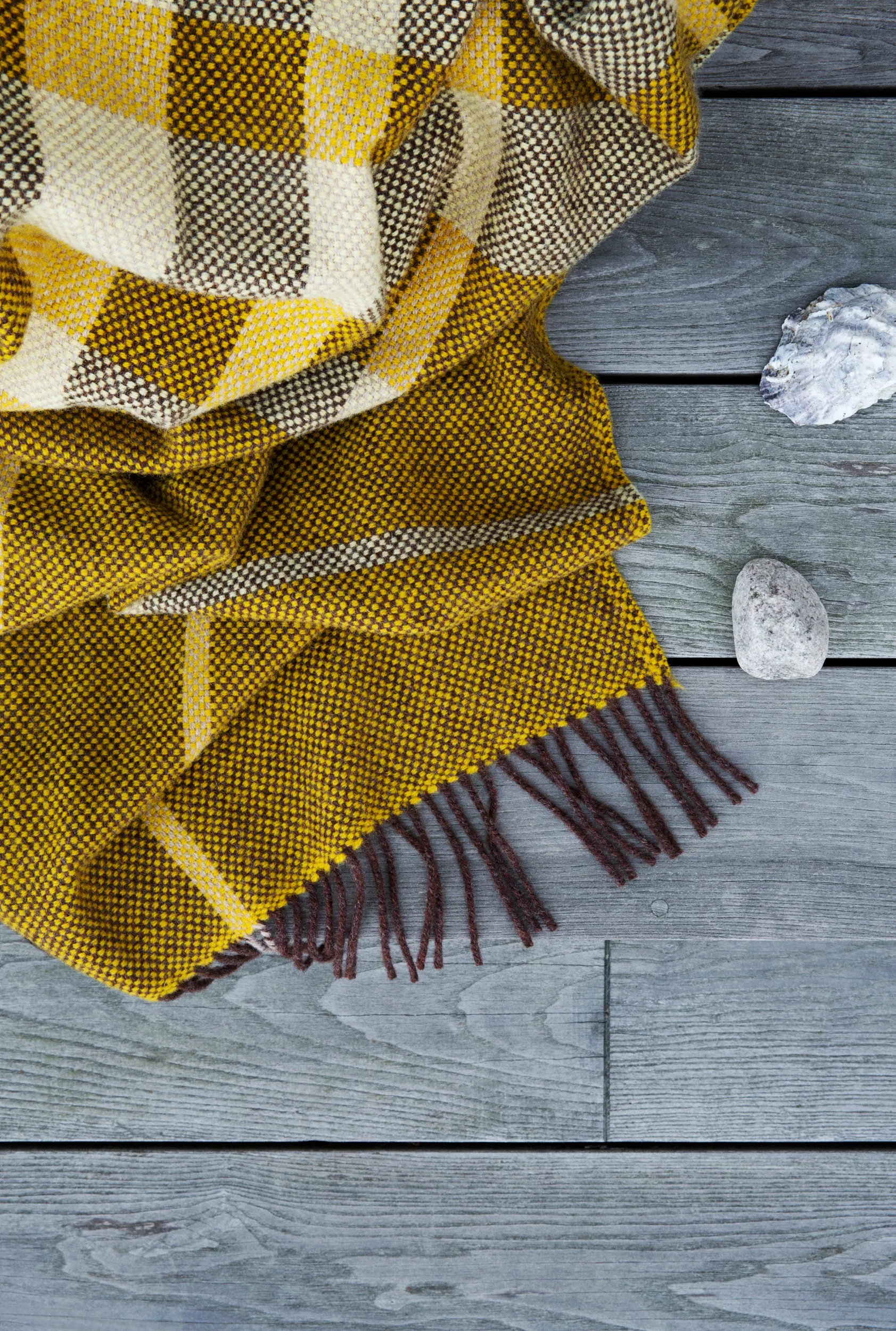 Plaid Filos 145x220 cm, Yellow Røros Tweed