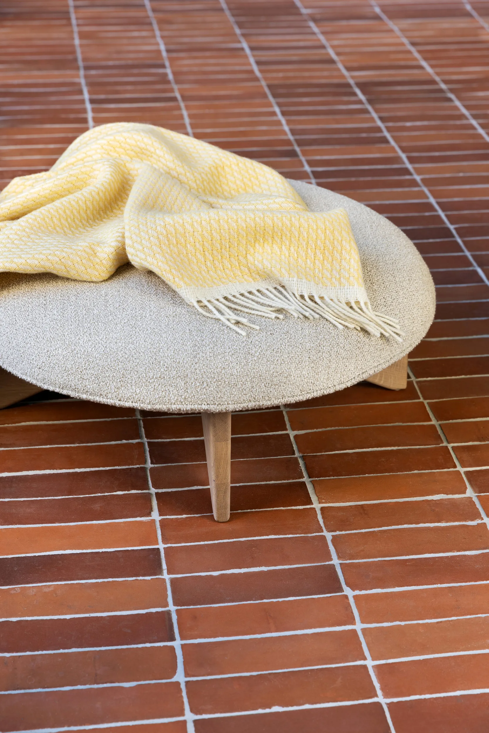 Plaid Mello 150x210 cm, Lemon yellow Røros Tweed