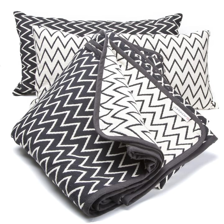 Copriletto nero Zigzag, 260x260 cm Ørskov