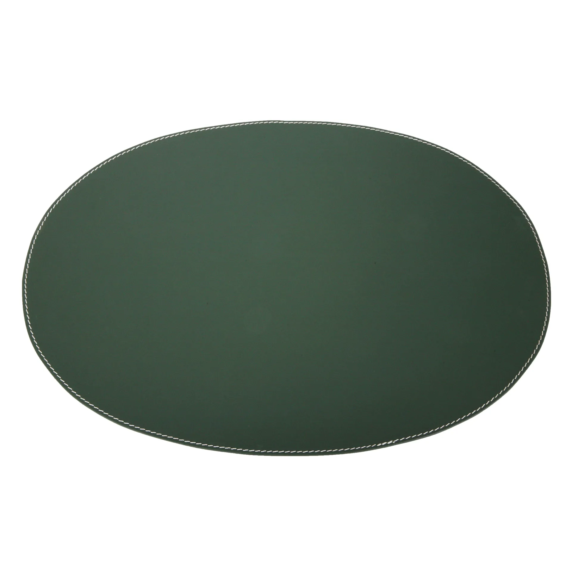 Tovaglietta in pelle ovale Ørskov, verde scuro Ørskov