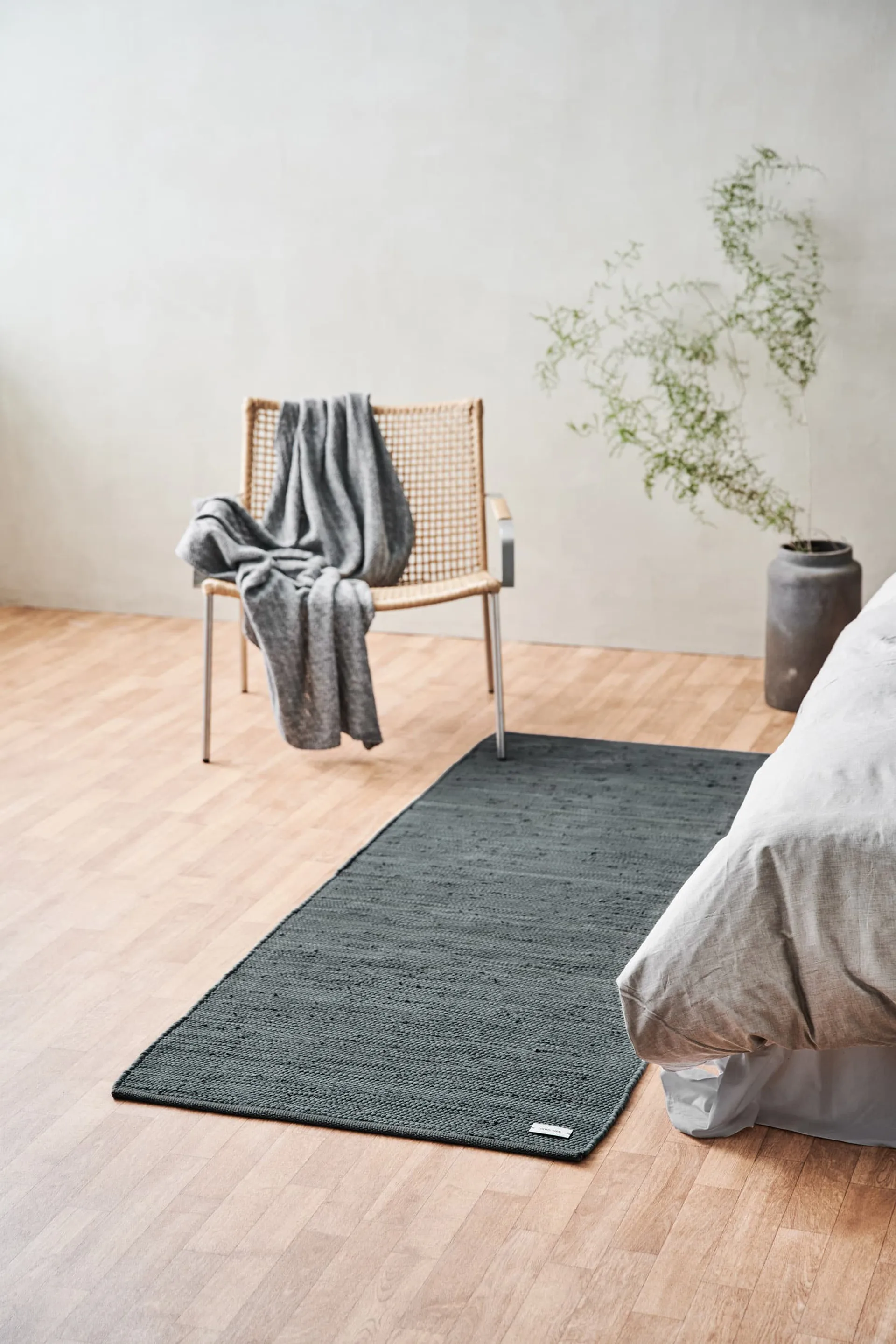 Tappeto Cotton 60x90 cm, steel grey (grigio) Rug Solid
