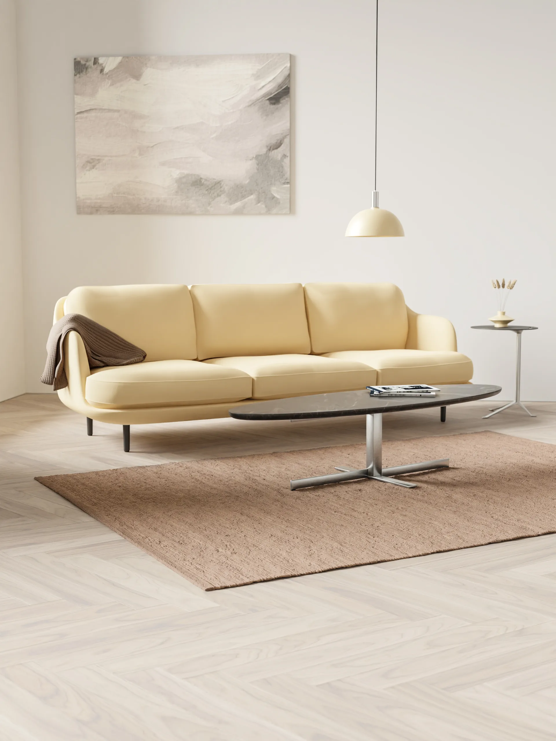 Tappeto in cotone 140x200 cm, Nougat Rug Solid