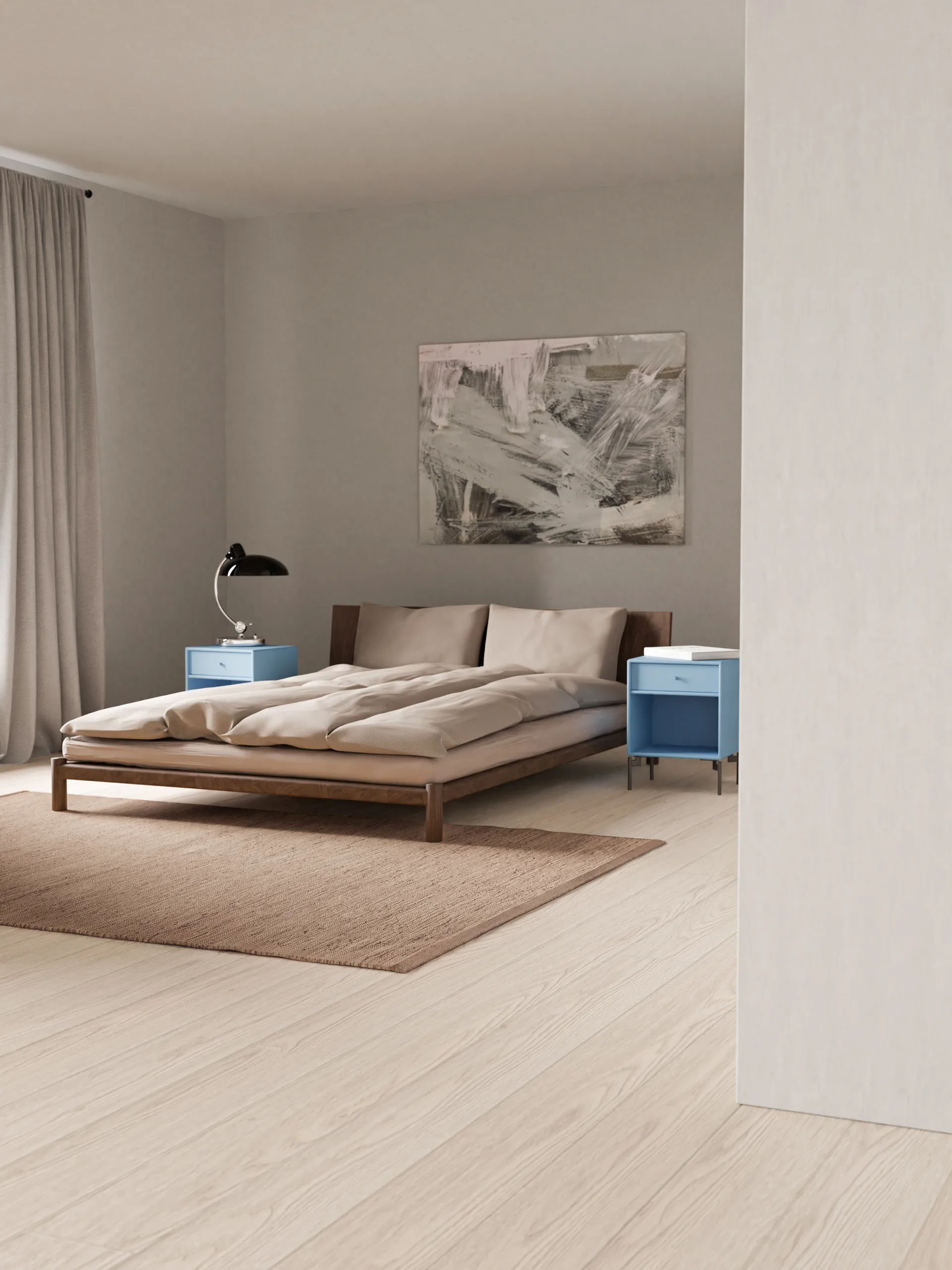 Tappeto in cotone 140x200 cm, Nougat Rug Solid