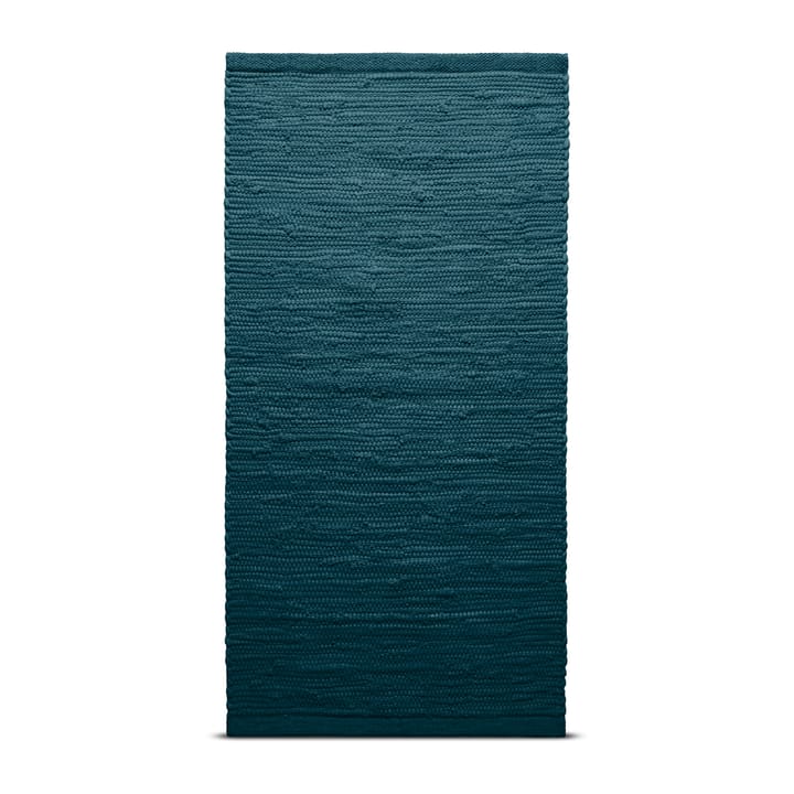 Tappeto in cotone 75x200 cm - petroleum (blu petrolio) - Rug Solid