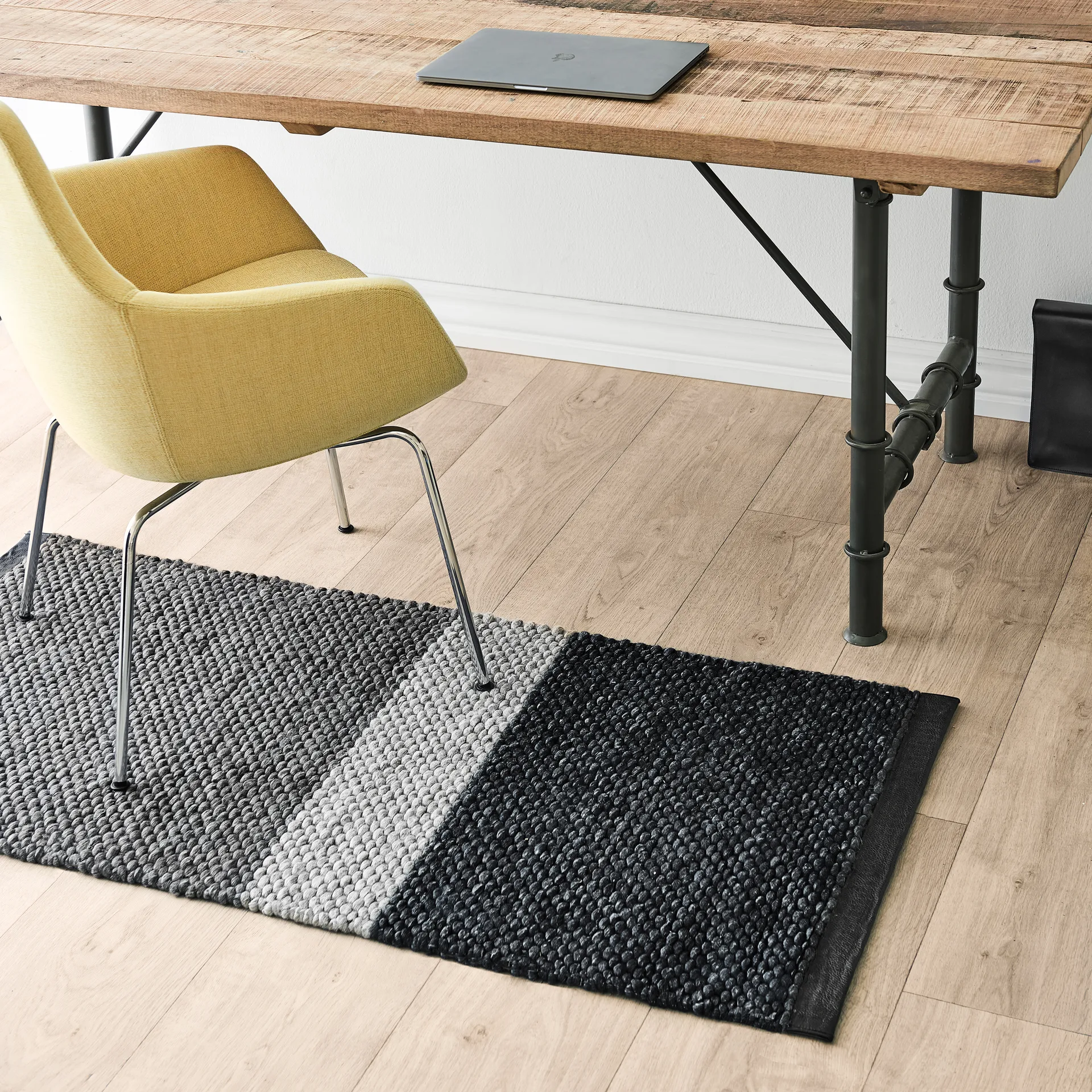 Tappeto in lana Landscape 65x135 cm, gravel Rug Solid