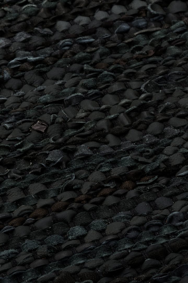 Tappeto Leather 140x200 cm - black (nero) - Rug Solid