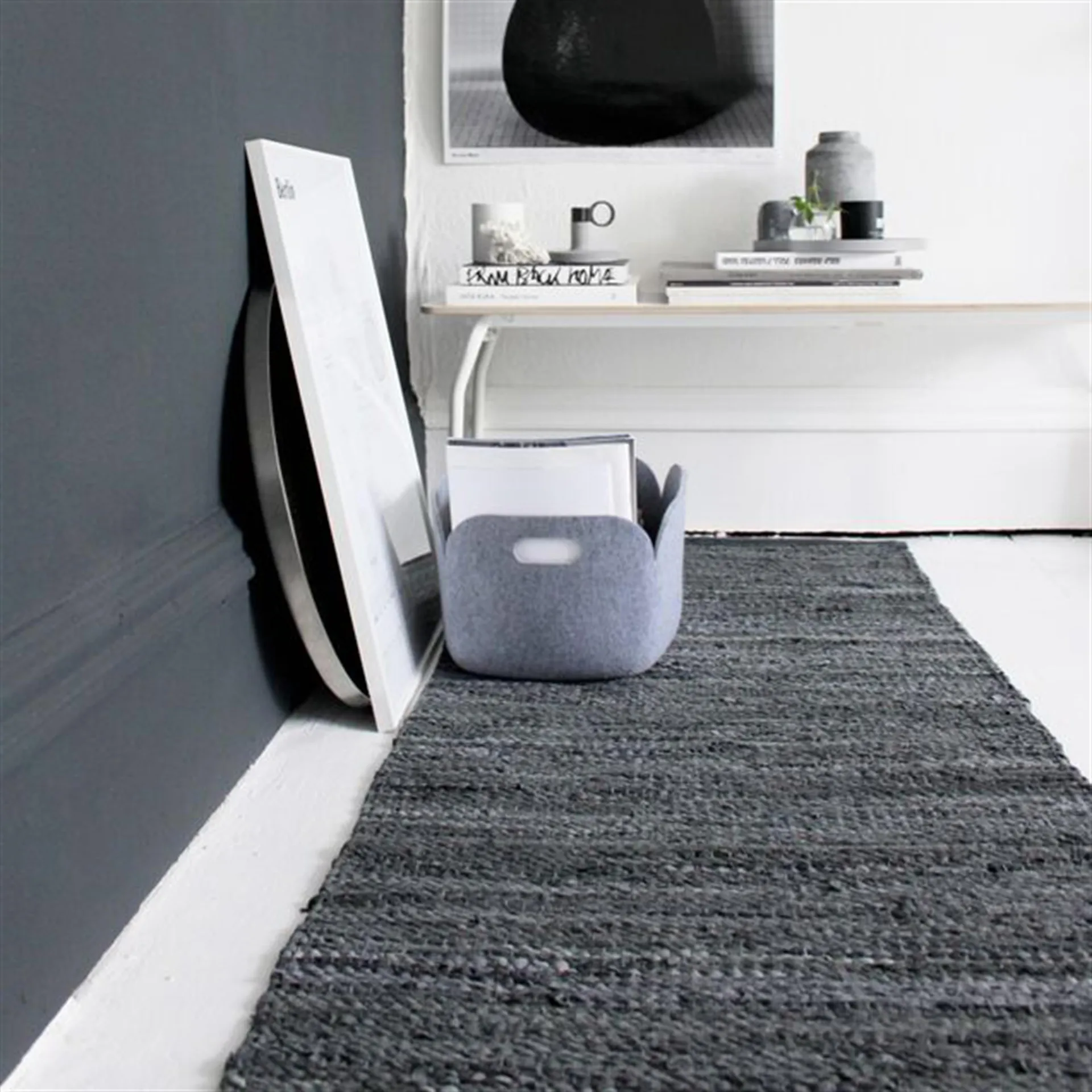 Tappeto Leather 75x200 cm, black (nero) Rug Solid