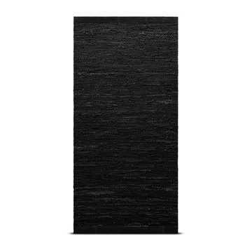 Tappeto Leather 75x300 cm - black (nero) - Rug Solid