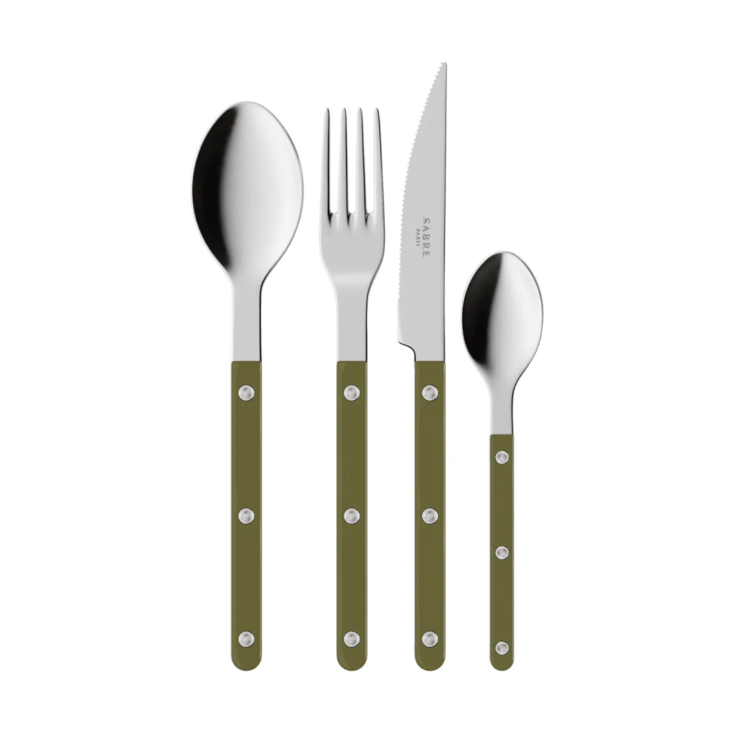 Set di posate Bistrot solid 4 pezzi, Felce verde SABRE Paris