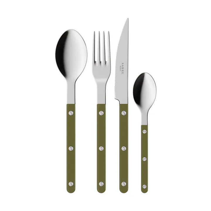 Set di posate Bistrot solid 4 pezzi - Felce verde - SABRE Paris